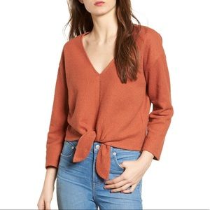 Madewell Textured Tie Front Top